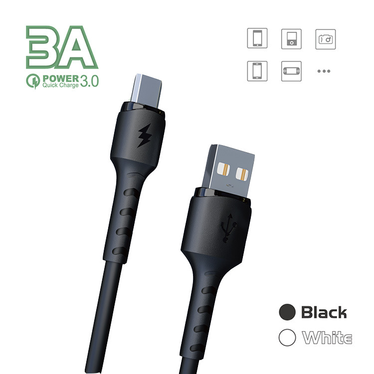 LDO Series D40 New PVC Fast Charge Data Cable Support I5 Android TC Smart Phone Qc3.0 Fast Charging Function
