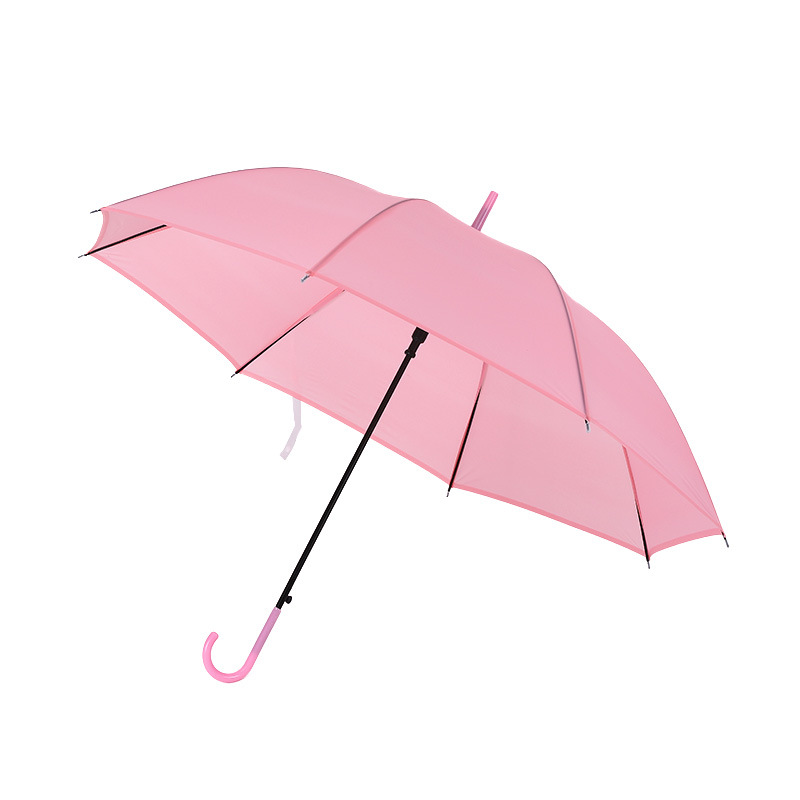 Plastic Transparent Umbrella Wholesale 8-Bone Automatic Straight Handle Long Handle Transparent Sun Umbrella Oversized Customizable Logo