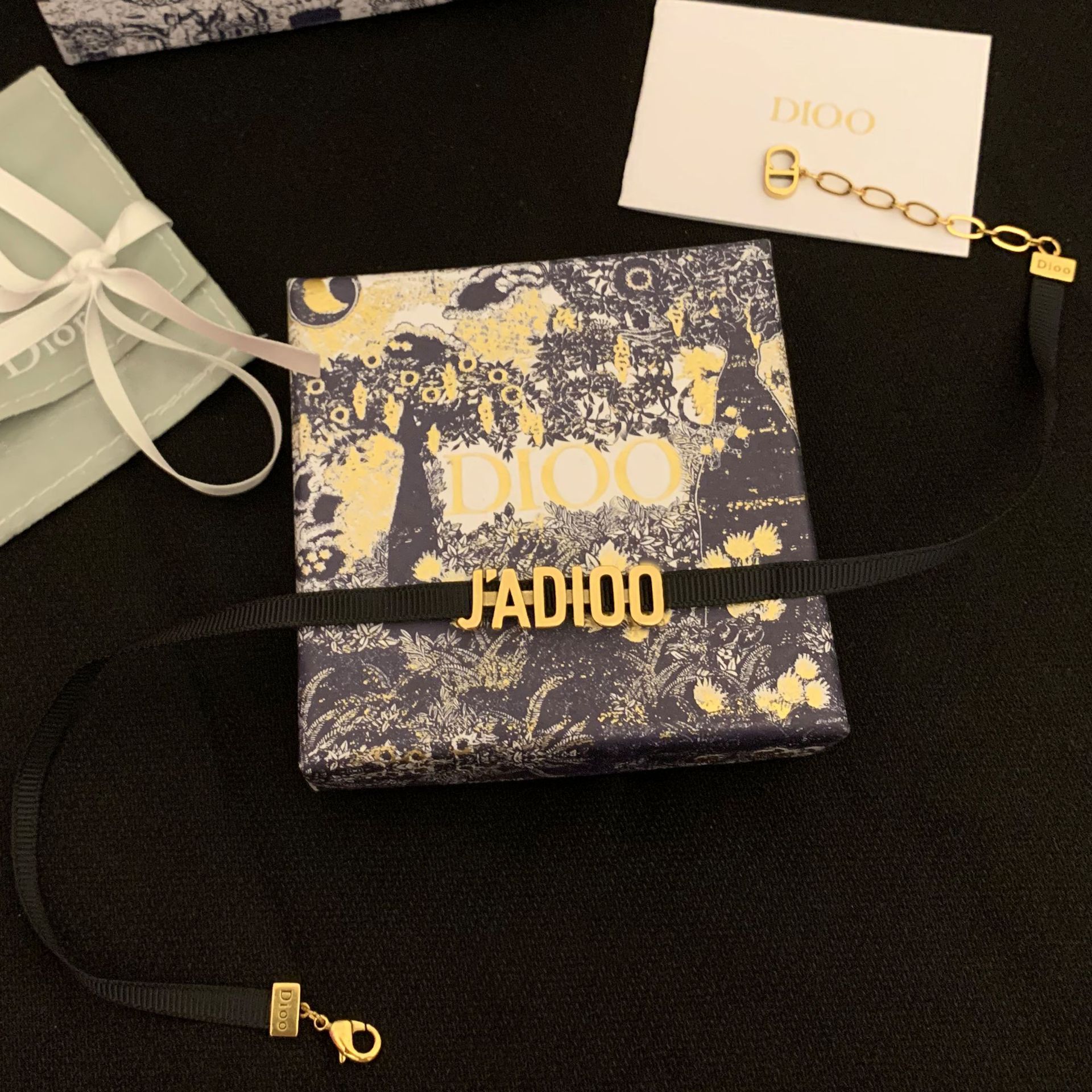 d家choker网红颈链项链女 迪家2021年新款潮高版本cd字母颈链项链