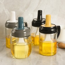 油刷油瓶一体耐高温厨房带瓶硅胶玻璃油壶家用软刷子烧烤工具用品