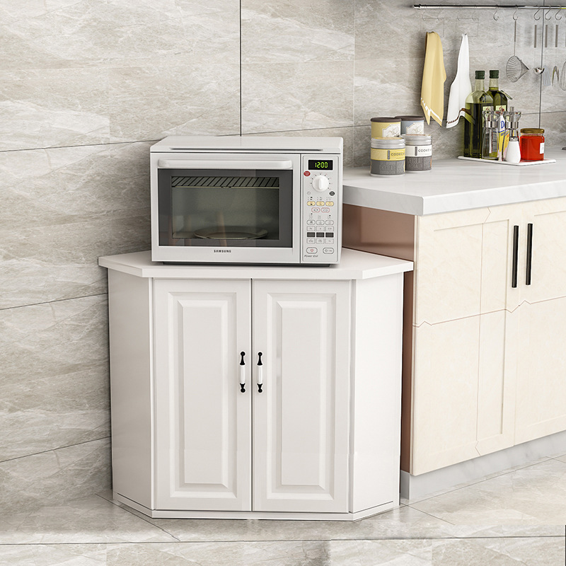 厨房餐厅转角柜墙角柜三角拐角边角柜餐边橱柜角厨置物架家用带门