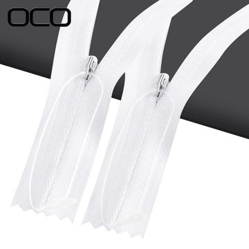 拉链工厂供家纺枕套胶针绳拉片隐形拉链抱枕枕套用3号隐形拉链