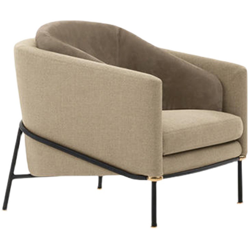 现代设计师高靠背单人沙发椅轻奢高档卧室客厅会客北欧创意休闲椅