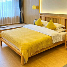 民宿酒店床尾巾高端北欧ins风针织沙发搭巾盖毯家用床上装饰布条