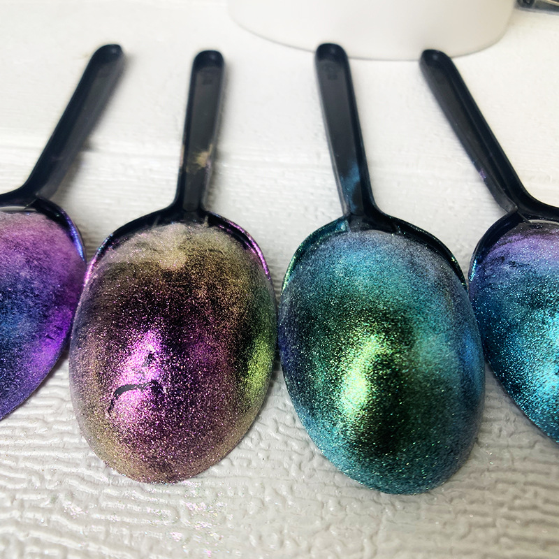 坤彩变色龙珠光粉汽车改装人鱼姬美甲变色粉幻彩高光系列三色变幻