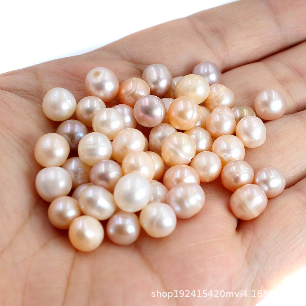 aa 8-9mm 无孔近圆冲头淡水珍珠diy散珠饰品耳饰配件批发-阿里巴巴