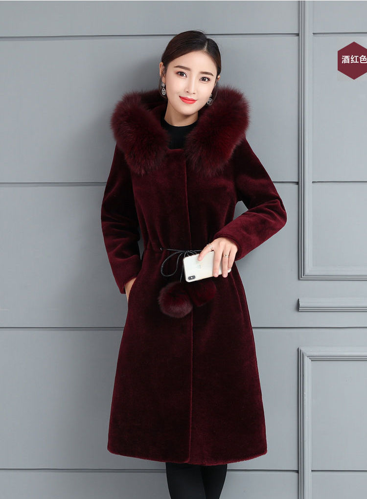 包邮貂皮大衣女中长款秋冬季水貂绒外套女新款大码加厚仿皮草外套