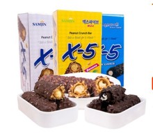 韩国零食X5 三进X-5夹心巧克力能量棒36g*24支*6盒 144支