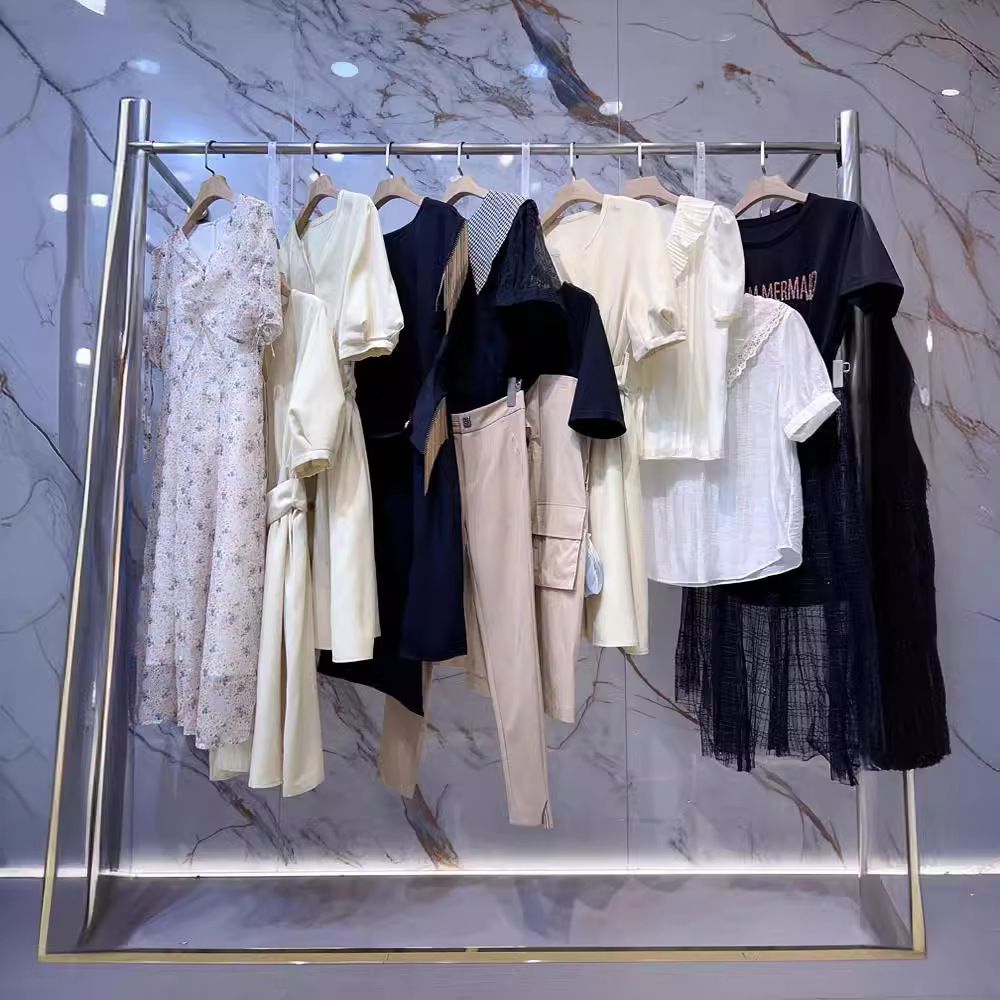 郁香菲24夏季高端连衣裙品牌折扣女装专柜撤柜尾货直播实体店货源