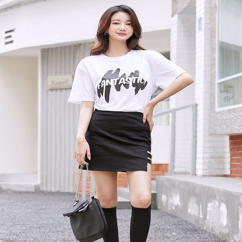 致尚女神冰爽零感t恤9879夏季新款宽松显瘦短袖简约时尚设计上衣