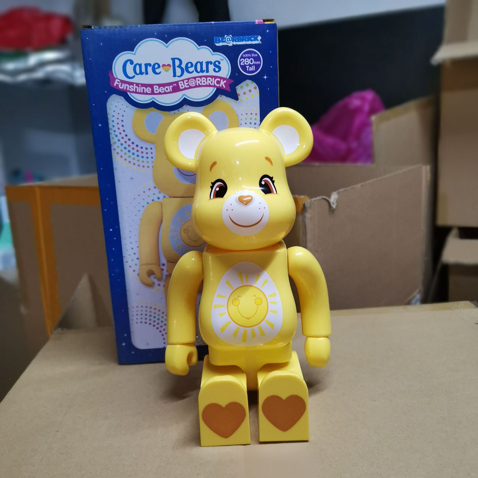 bearbrick暴力熊积木熊爱心熊carebears下雨彩虹熊400%彩盒关节响