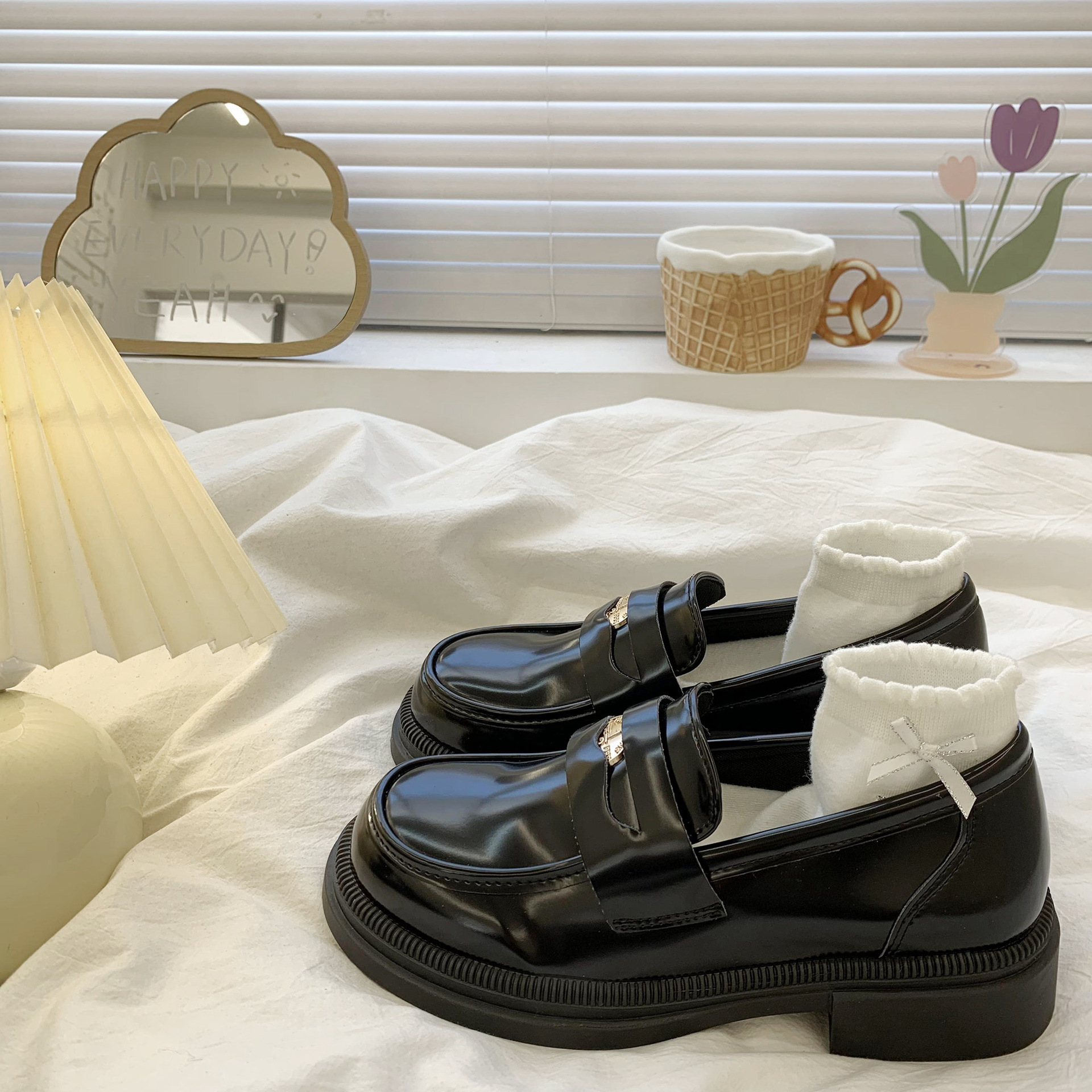 棕色高级感乐福鞋厚底2024新款春季jk制服百搭法式英伦风小皮鞋女