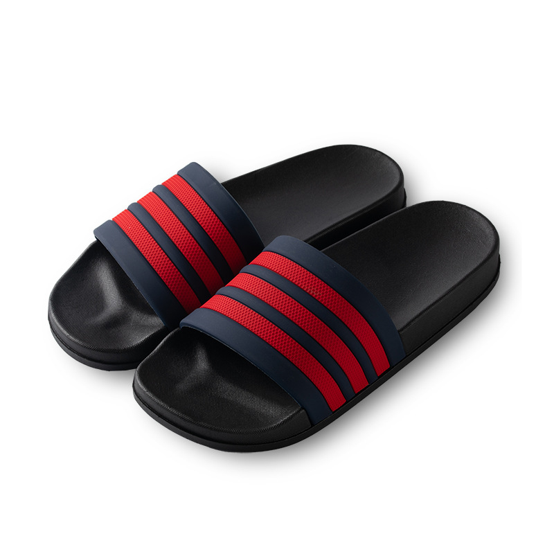 Slippers Men's Summer Korean Style Ins Fashionable Indoor Home Bathroom Bath Beach Couple Three Bars Sandals Men's