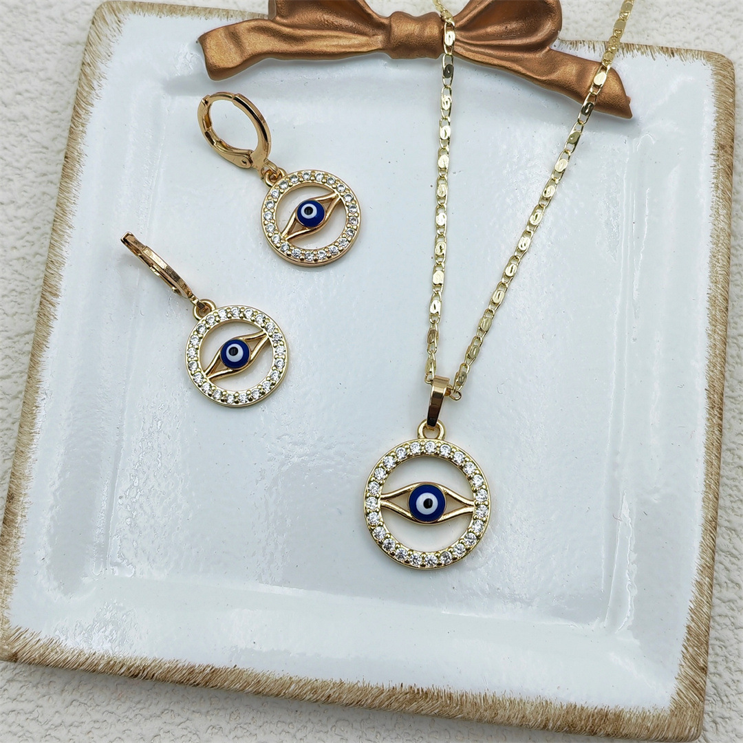 韩国ins网红恶魔之眼项链个性复古吊坠锁骨链毛衣颈链冷淡风饰品