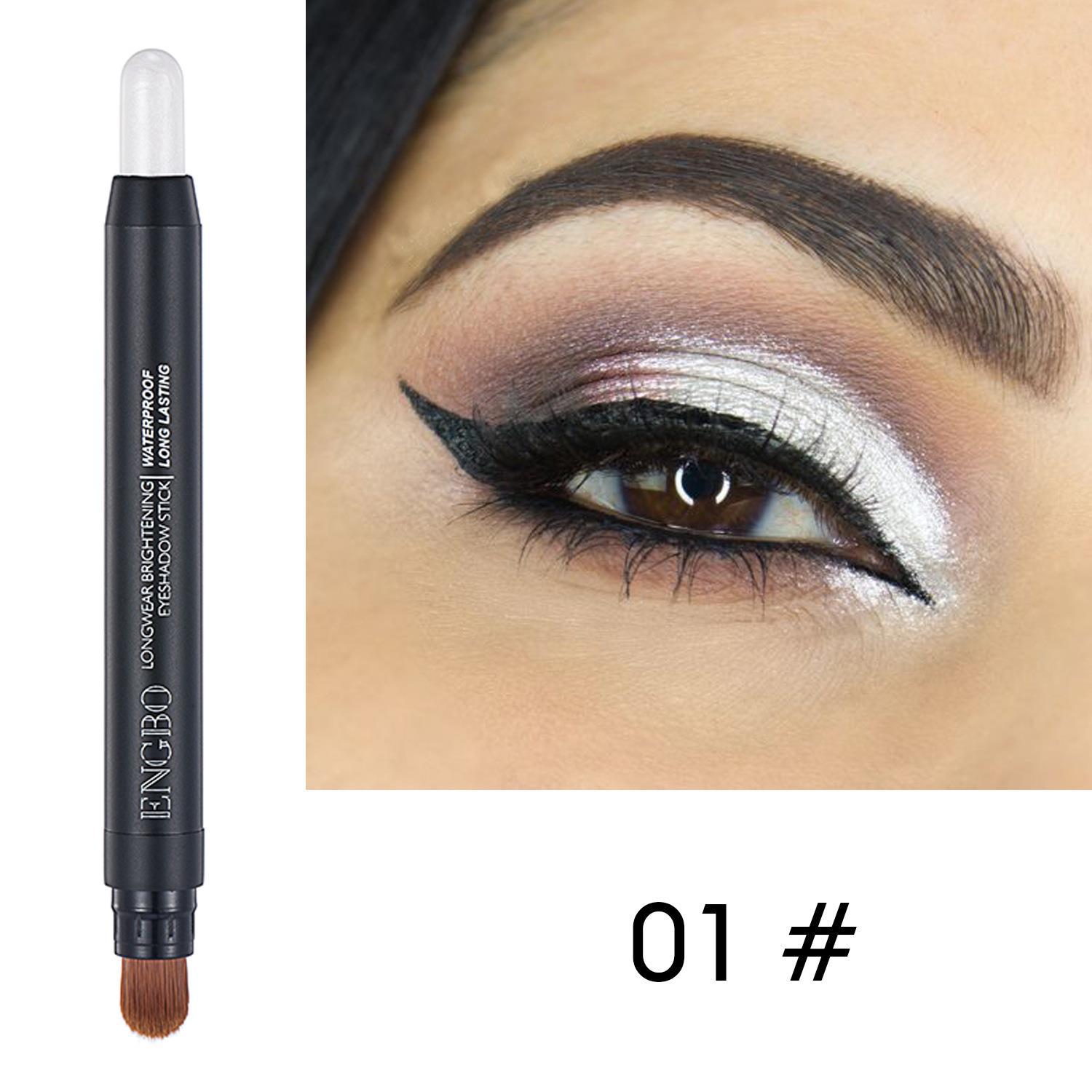 Engbo New Double-Headed Eyeliner Pen Amazon Eyeliner Pen Brush Lasting Shimmer Matte Cross-Border Eye Shadow