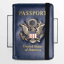 newRFID USA passport cover passport case bag美国护照机票收纳