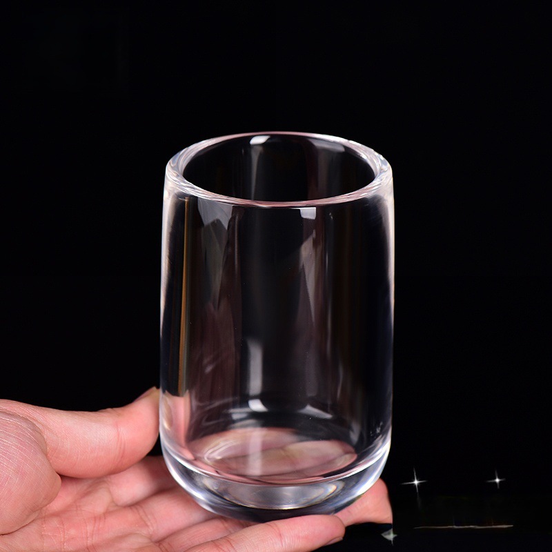天然水晶杯直筒杯直口杯啤酒杯洋酒杯烈酒杯威士忌酒杯水晶杯子