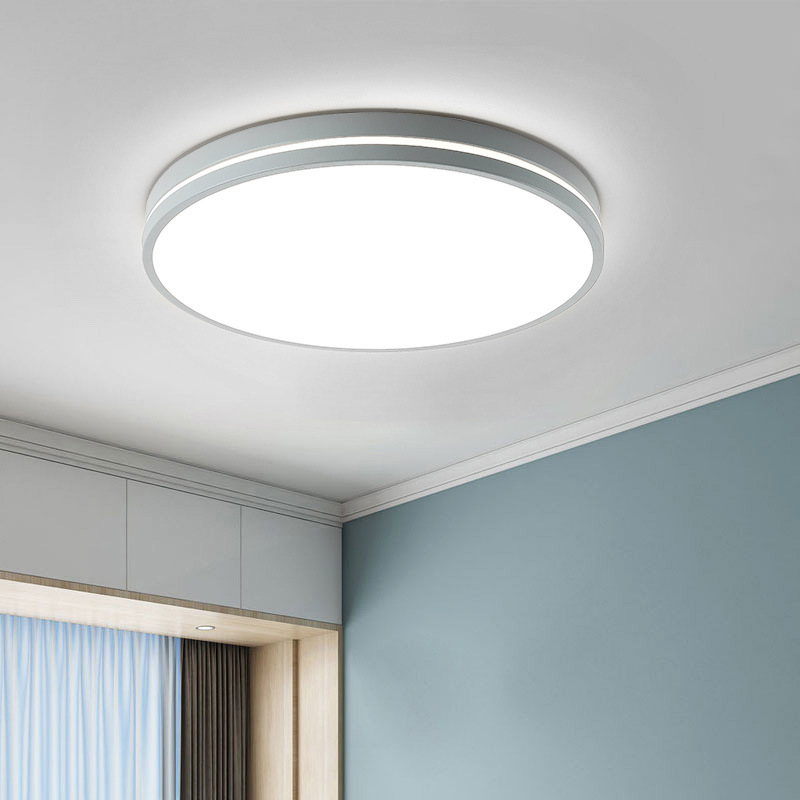 新款铁艺吸顶灯简约现代过道阳台灯北欧风格小卧室灯房间圆形顶灯