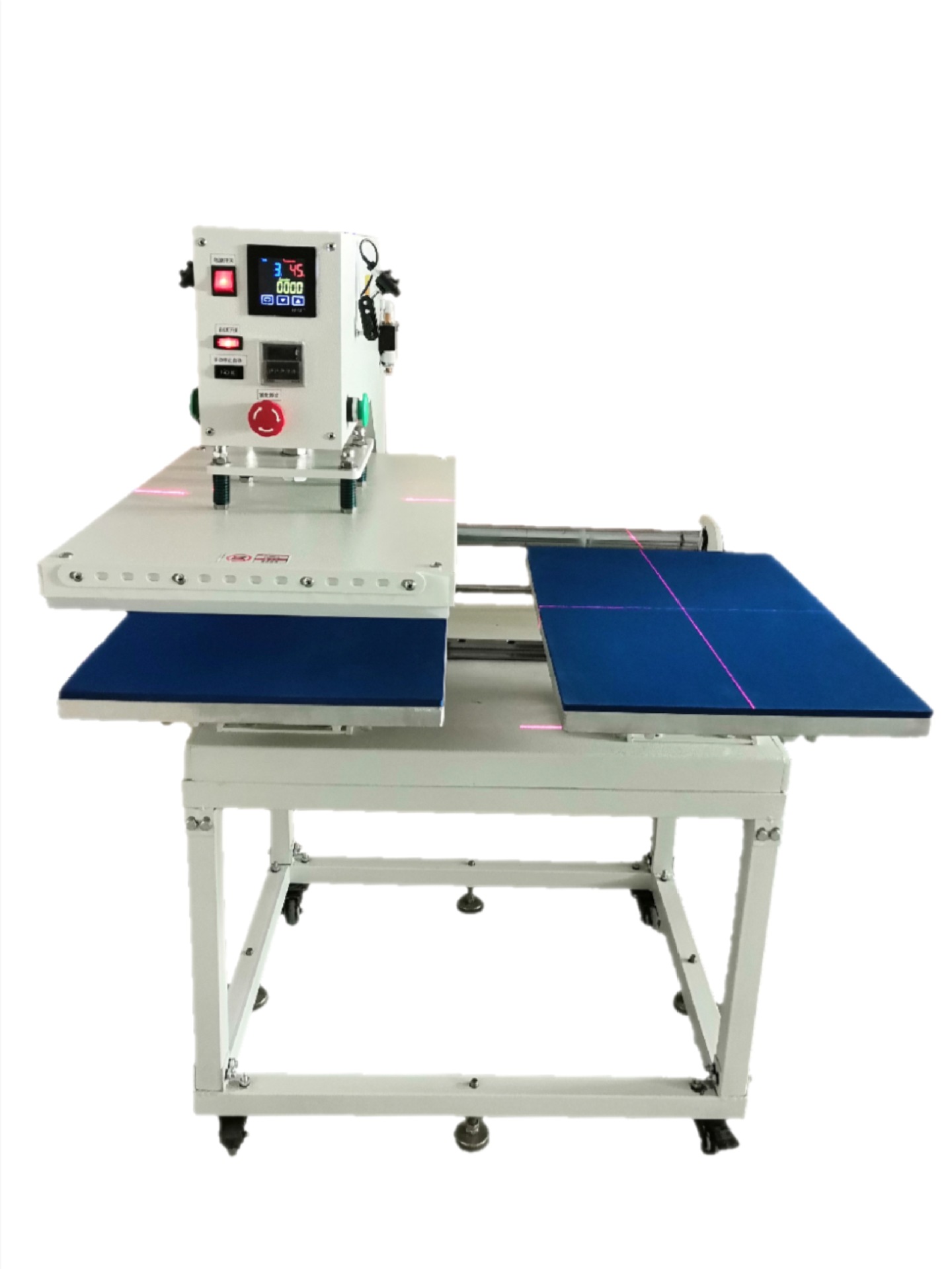 全自动触屏双工位烫画机 带红外线激光定位灯 热转印烫画机厂家