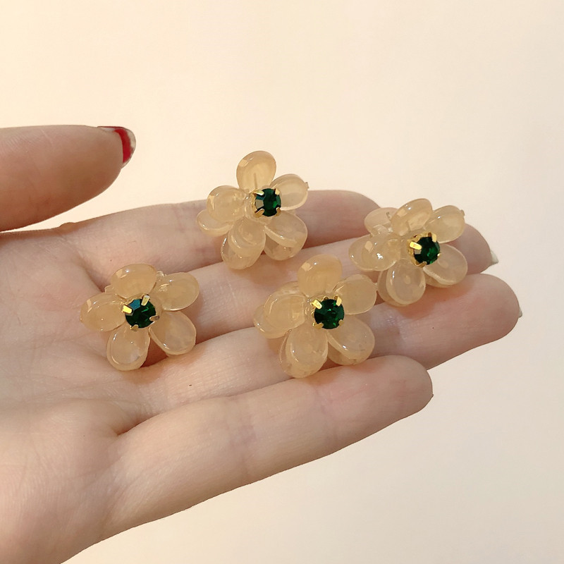 Bang Clip Forehead Broken Hair Small Jaw Clip Women's Summer Pearl Flower Barrettes Mini Side Little Clip