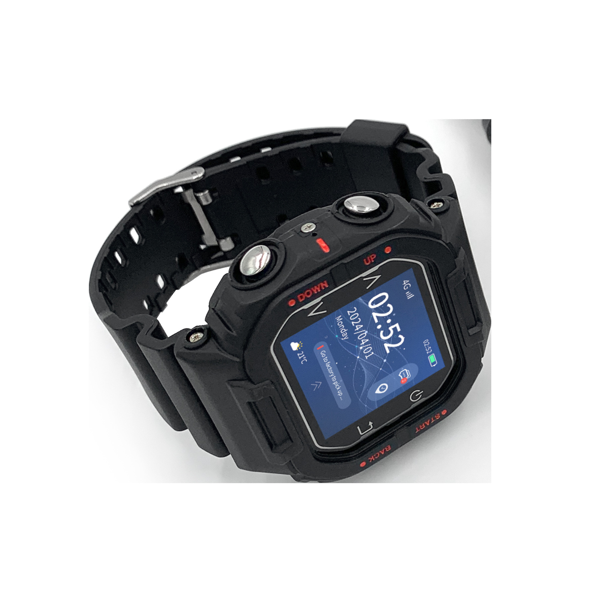 建筑工地智能安防监控定位手环 gps工区围栏警 触屏方形定位手环