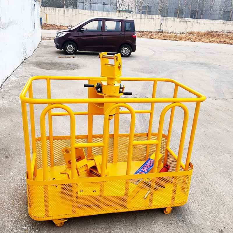 八骏牌旋转高空作业吊篮 高空作业站人平台 吊车吊臂前端吊筐