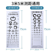 对数视力表国际标准双E字成人儿童视力表卡通近视测试图测视力图