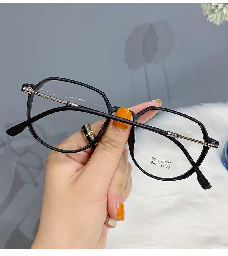 2021新款tr90防蓝光眼镜时尚潮款素颜近视眼镜框女平光镜厂家批发