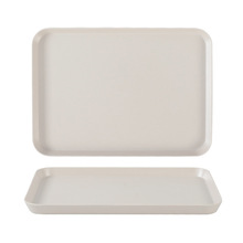 UG73密胺长方形托盘商用酒店餐盘塑料特大号家用白色面包冷餐平盘