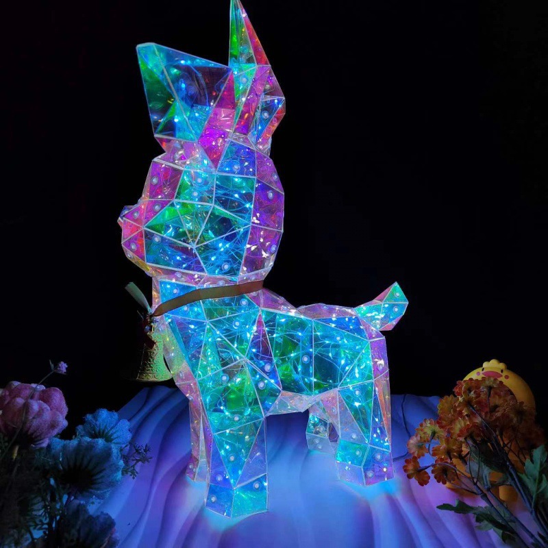 跨境幻彩圣诞鹿发光彩灯批发礼物节日圣诞创意礼品支持跨境代发