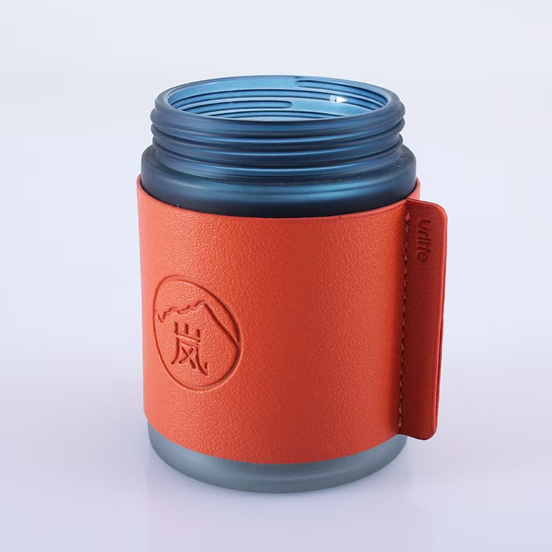 定制真皮皮革babucare保温杯杯套奶茶通用水杯防烫保护套可定logo