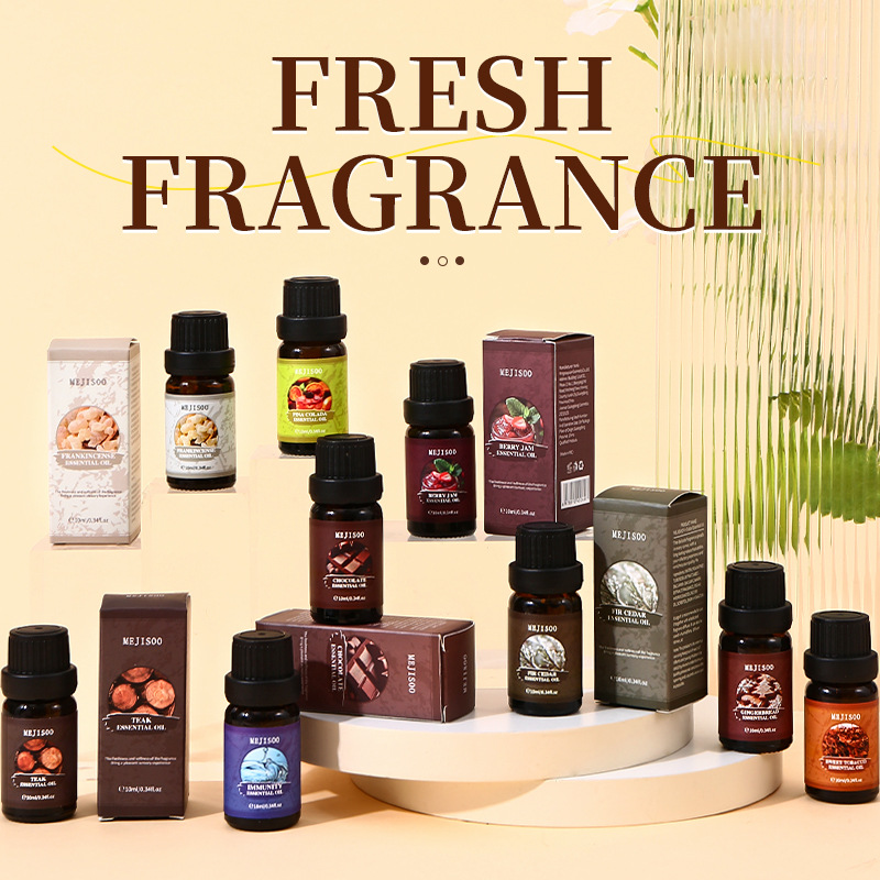 跨境圣诞精油10ML圣诞快乐香薰精油姜饼多莓果酱水溶性香薰精油