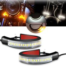 36ED Motorcycle Light Bar White Yellow Dual Color Shock Ligh