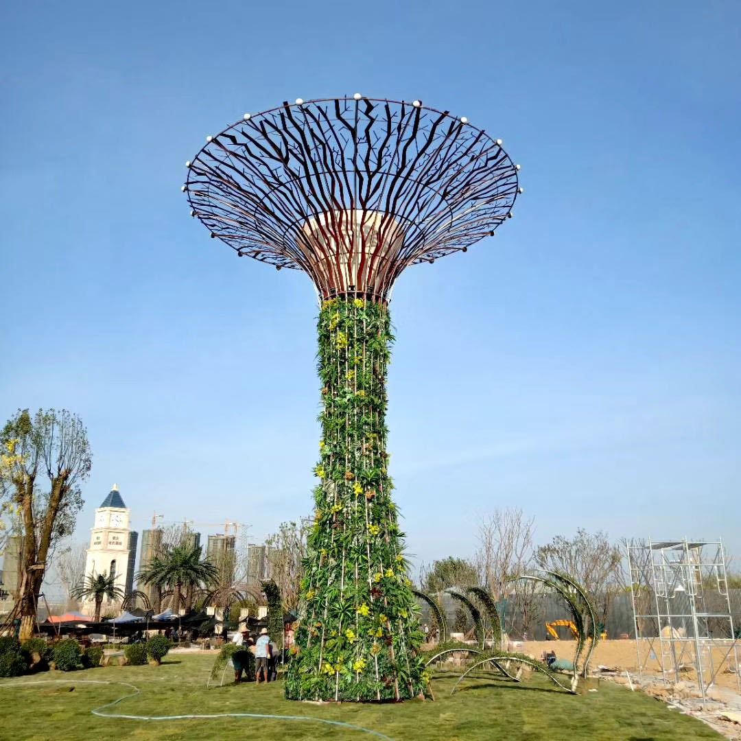 厂家定制 景观园林工程 大型钢结构雕塑 金属树公园广场景观摆件