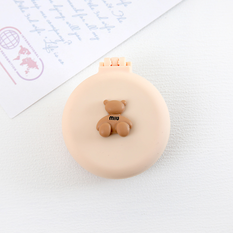 Air Cushion Comb Cute Bear Folding Airbag Comb Mini-Portable Massage Comb Small Comb with Mirror Wholesale