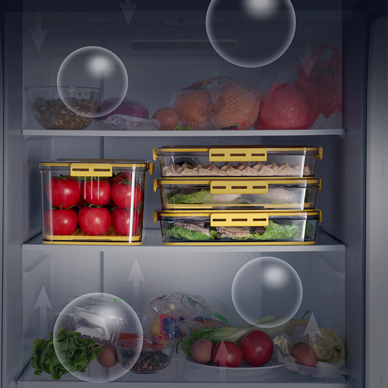 Strictly Selected Kitchen Timing Storage Ideas Food Grade Pet Frozen Sealed Transparent Refrigerator Preservation Storage Box 0714