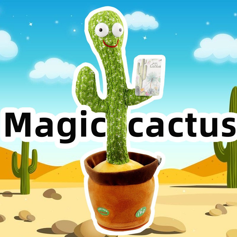 tiktok same online celebrity dancing cactus cross-border amazon‘s enchanting plush toys that can sing and talk