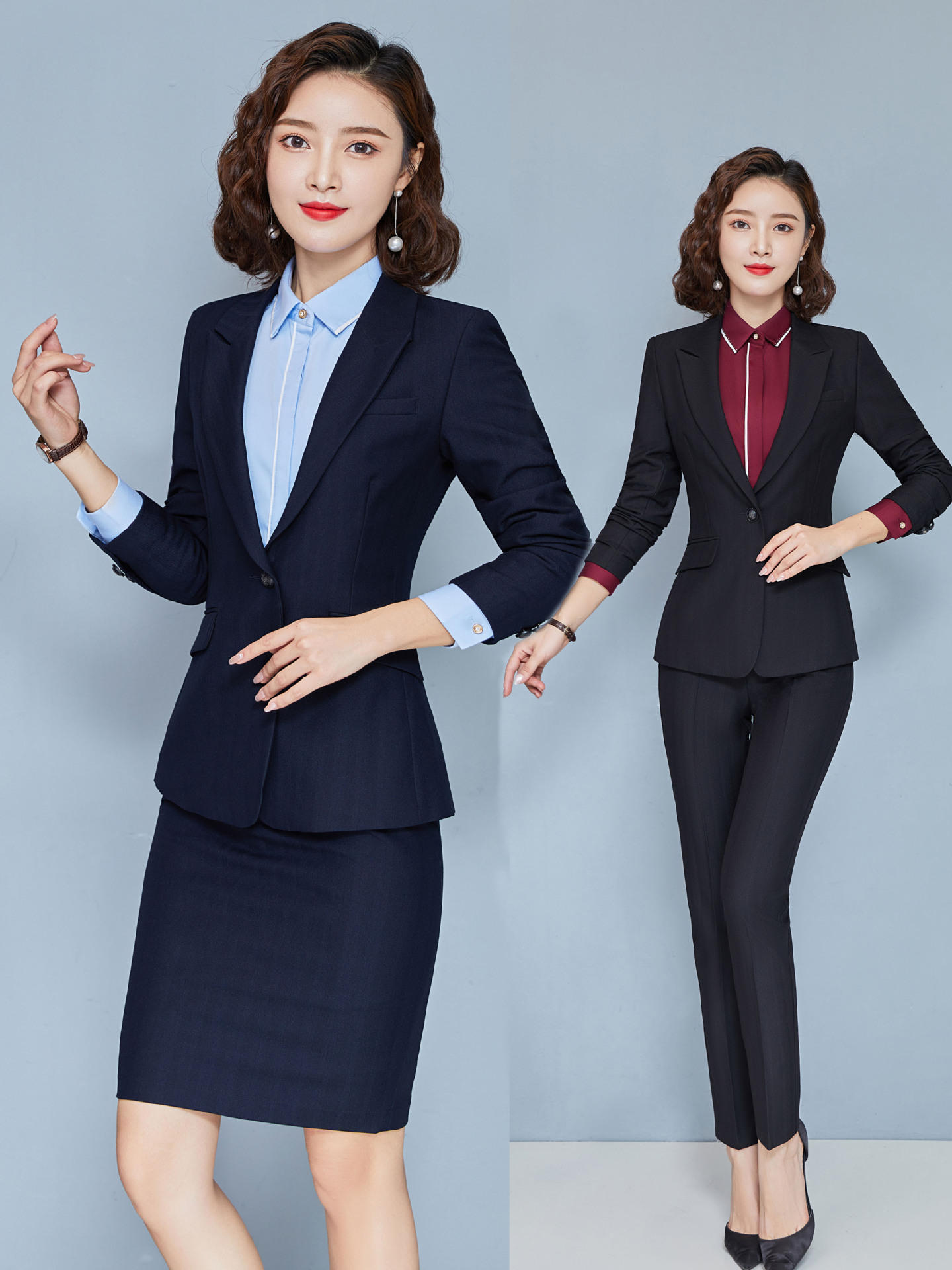 高端职业装套装气质女神范商务正装女白领酒店管理层西服套装批发