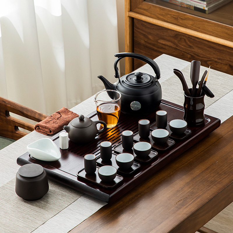 乌龙茶艺师教学培训茶具套组提梁随手泡青茶紫砂壶闻香杯茶盘套装