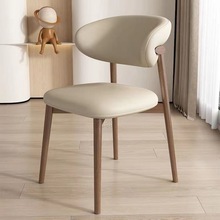 3r北欧现代简约餐椅家用椅子书桌椅意式轻奢设计师靠背椅