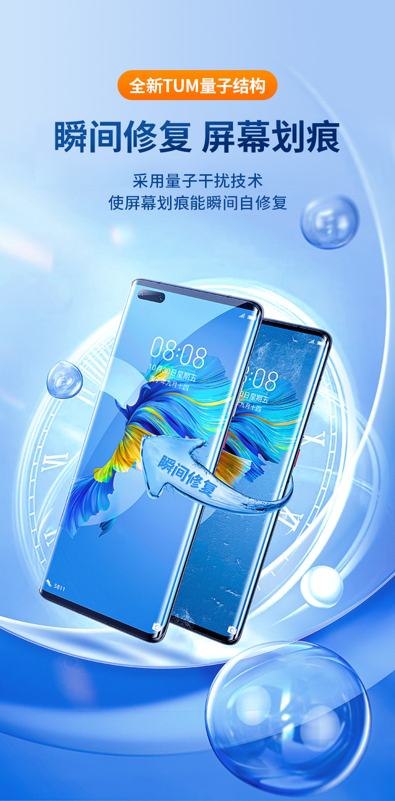 适用三星s22ultra手机膜量子自修复膜s21水凝膜note20ultra防窥膜