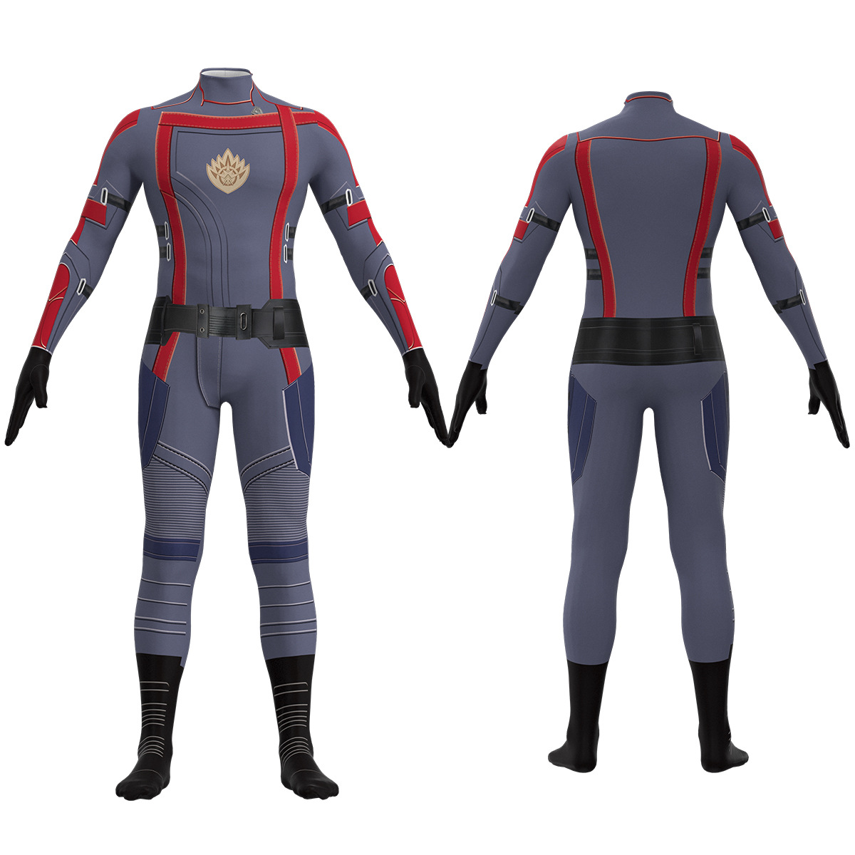 2023新款漫威银河护卫队星爵紧身衣连体衣印花cosplay服装衣服