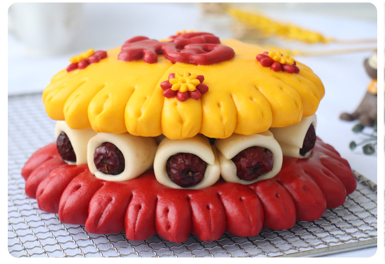 山东特产虎年花样大馒头上供面鱼馍馍面食胶东花饽饽过年年货礼盒