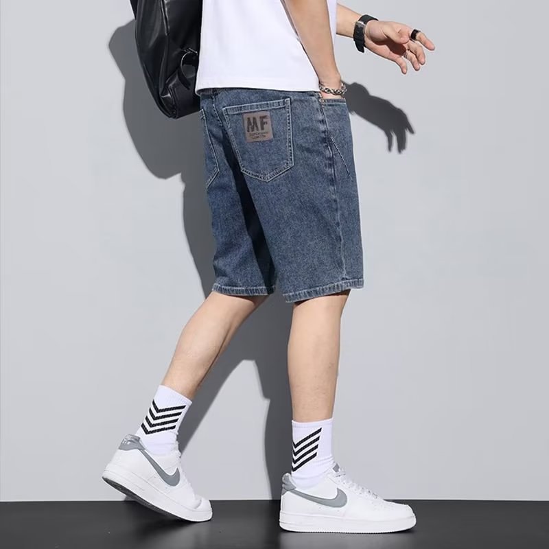 Denim Shorts Men's Summer Thin Fashion Brand Spring and Autumn Leisure Men's Clothing Outer Wear Fifth Pants Children 2023 New Mid Pants