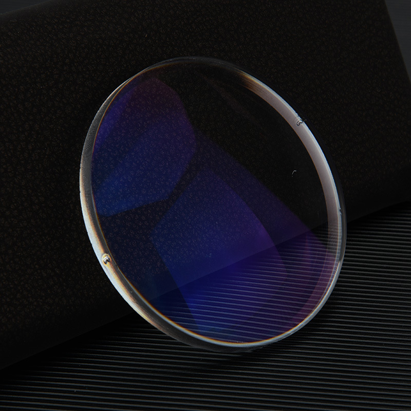 56非球面蓝膜镜片发水膜蓝色膜层近视老花眼镜片 颜色正