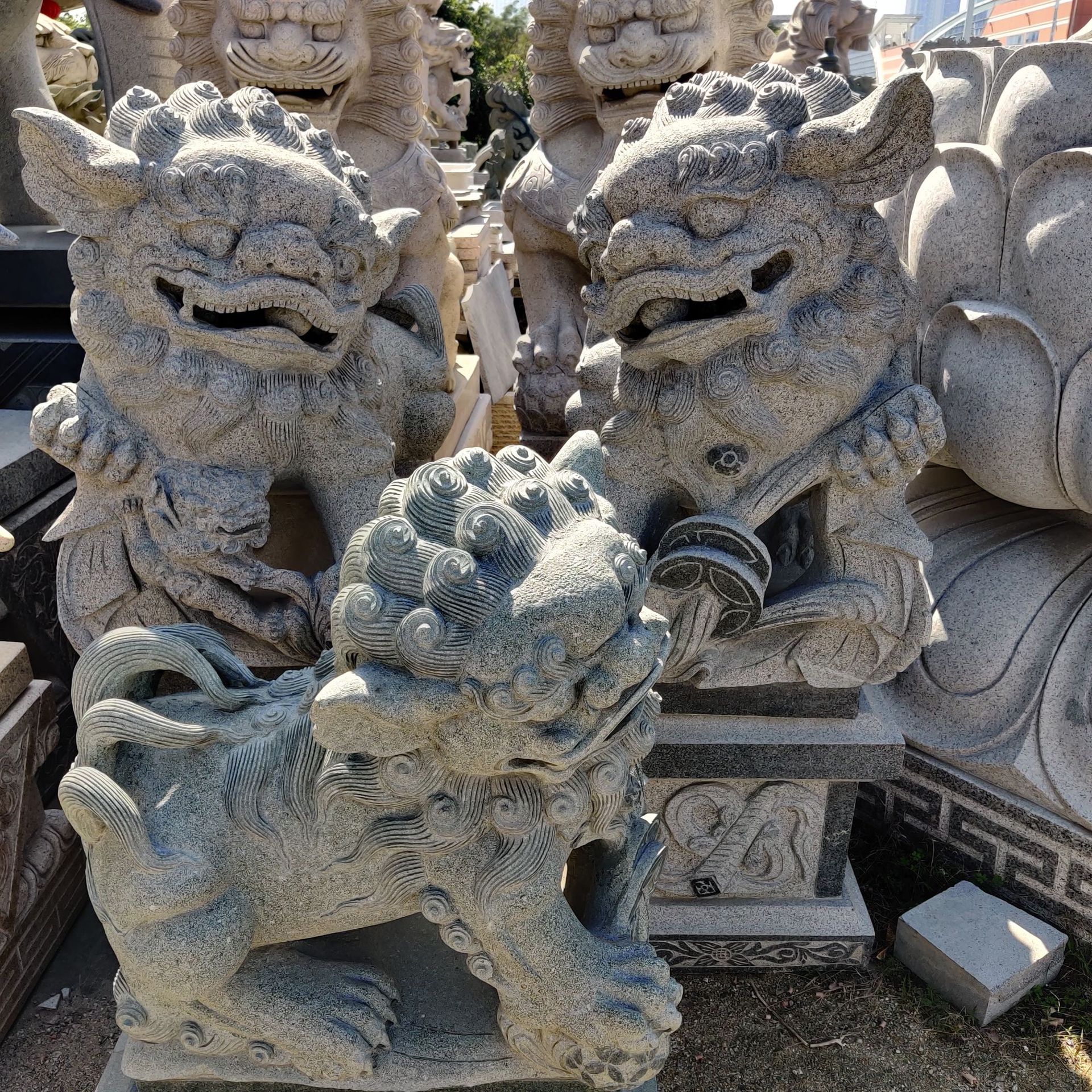 0成交0只加工福建惠安花岗岩青石北方石雕古代石狮子酒店别墅大楼门口