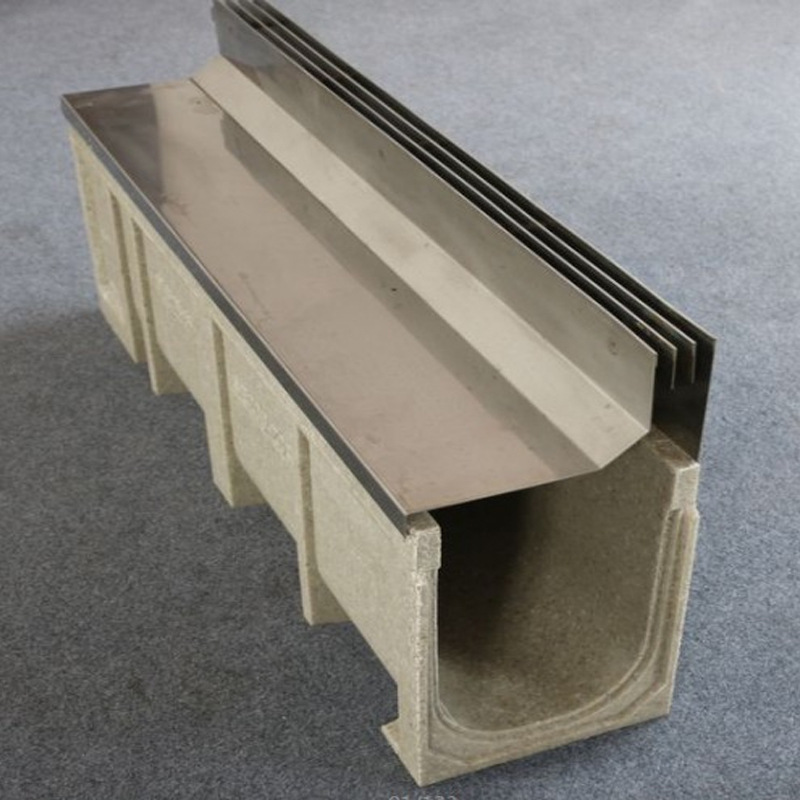 厂家批发hdpe塑料成品线性排水沟 u型排水槽 厨房下水道地沟槽