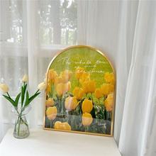 GZ6Mins风法式郁金香花卉金属装饰画框卧室客厅床头柜摆件艺术挂
