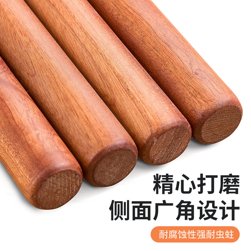 Solid Wood Rolling Pin Large Making Dumpling Wrapper Dedicated Roller Lever Rolling Pin Rolling Pin Household Lengthened Rolling Pin Artifact