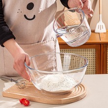 家用透明玻璃和面盆耐高温玻璃碗烘焙蛋糕打蛋沙拉泡面碗大号汤碗